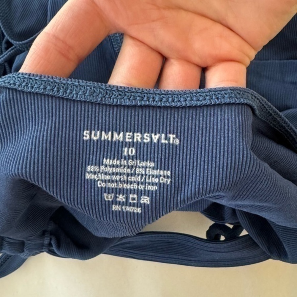 Summersalt The Maternity Cinched Current Navy Dee… - image 5